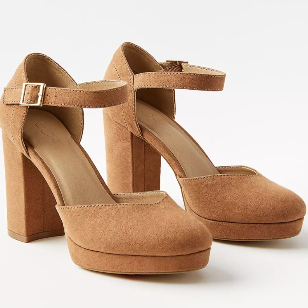 Loft ankle strap platform heels